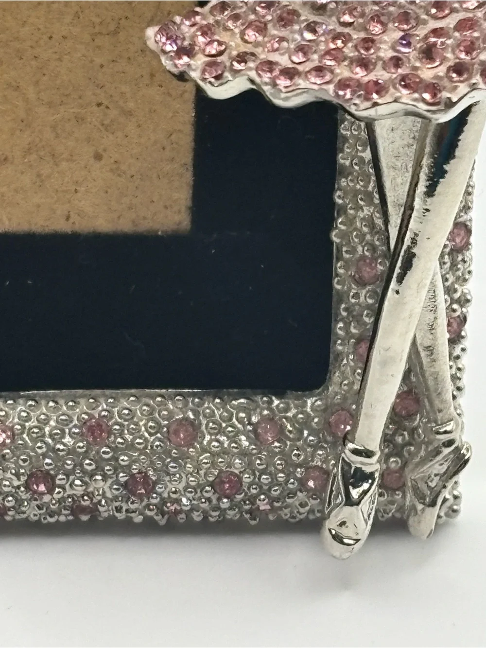 Ballerina Rhinestone Picture Photo Frame 3D Ballet Bling Metal Pink 4x6